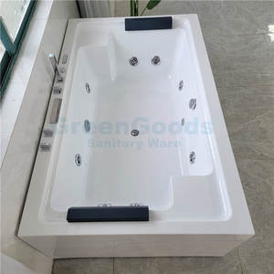 Baignoire de Massage en acrylique <span class=keywords><strong>pur</strong></span> pour 2 personnes, grand espace, <span class=keywords><strong>Spa</strong></span> à jets d'air, bain à remous, offre spéciale - Product Image 5