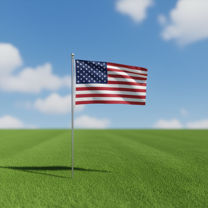 Bandera de Estados Unidos 35.4 X 59.1 Pulgadas, Poliéster, Rectangular, Asta de Aluminio, Impresión Digital, Actividades Promocionales - Product Image 2