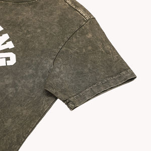 เสื้อยืดคอตตอนแท้ทรงหลวมสไตล์วินเทจล้างสี  แบบยูนิเซ็กส์ แขนสั้น พิมพ์ลาย  เสื้อผ้ากลุ่ม  เสื้อยืดคอกลมสั่งทำพิเศษ - Product Image 6