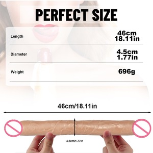 Dildo Doble de 46 cm Extra Grande, Pene Artificial Largo para Mujeres, Lesbianas y Homosexuales, Juguete <span class=keywords><strong>Sexual</strong></span> para Adultos - Product Image 4