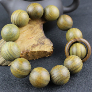 Sandalwood <b>Bracelet</b> 20mm 12 <b>Beads</b> Round Shape Antiques Style Jewelry For <b>Men</b> And Women - Product Image 1