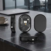 Boîte de rangement multifonctionnelle 5 en 1 60W pour câbles de données, adaptateur, chargeur sans fil pour montre connectée, organiseur pour téléphone portable et montre intelligente