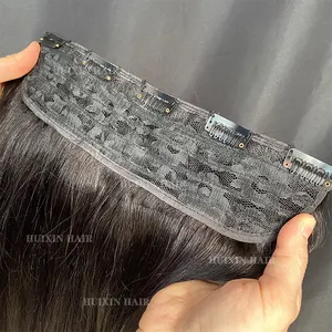 ヘアエクステンションのトップクリップ、100% 人毛2830インチ波状ストレートクリップ