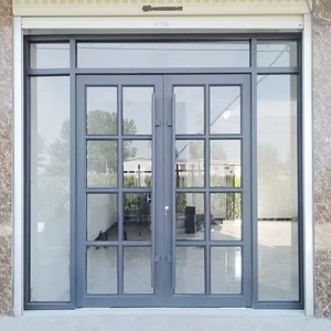 Fenêtre à double battant en fer cintrée, isolée, anti-effraction, avec verre Low-E, cadre en acier et grille décorative, à économie d'énergie - Product Image 4