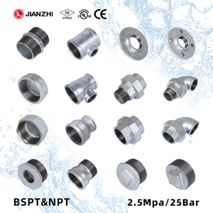 Conector <span class=keywords><strong>Galvanizado</strong></span> JIANZHI, Codo (1/2 - 4\") FM UL BS, Rosca NPT, Accesorio <span class=keywords><strong>de</strong></span> Tubería <span class=keywords><strong>de</strong></span> <span class=keywords><strong>Hierro</strong></span> Maleable - Product Image 2