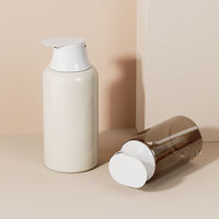 Flacon pompe cylindrique en plastique PET de haute qualité, forme unique, impression sérigraphique pour après-shampoing, gel douche