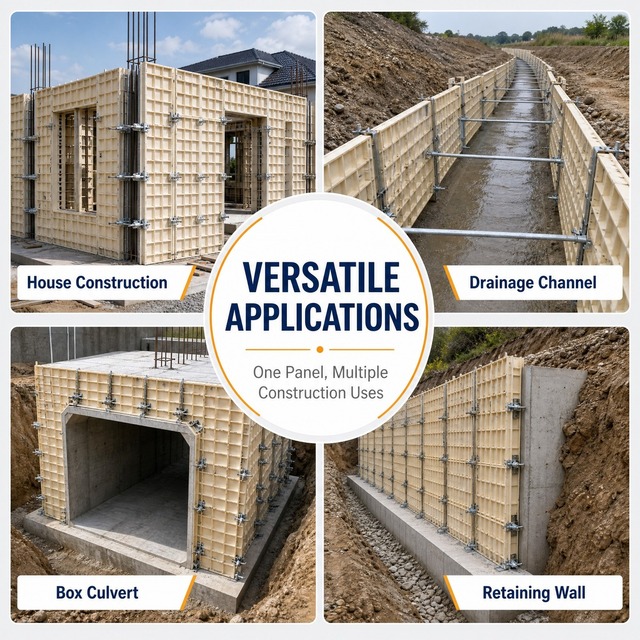 Light Weight ABS Vs PP Plastic Formwork | Durable Construction Template for Concrete Wall Casting