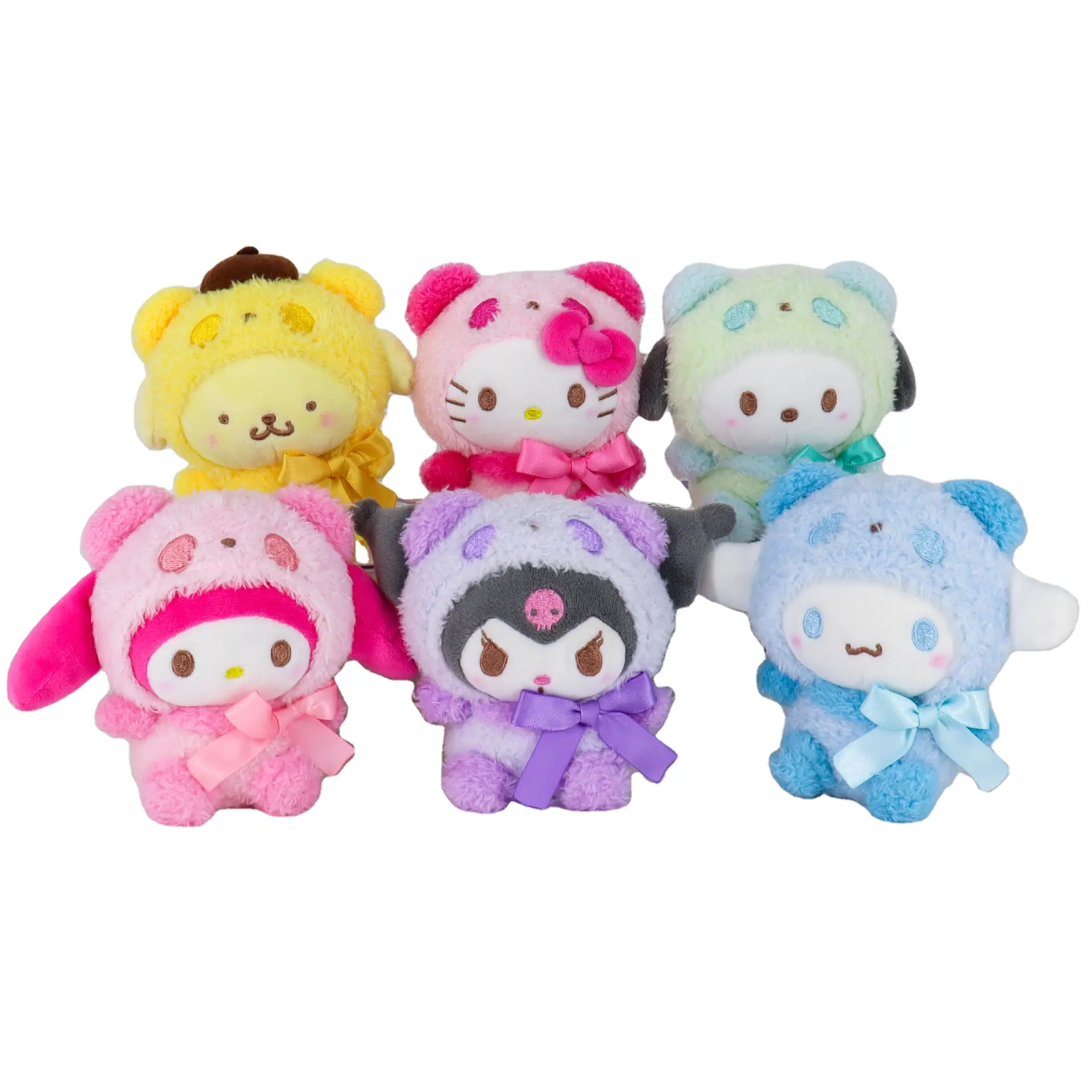 12 cm Custom Japan Kawaii Cartoon Wholesale Sanrio Plush Figures Stuffed Animals Toys Plush Pendant PP Cotton Doll Toys For Girl