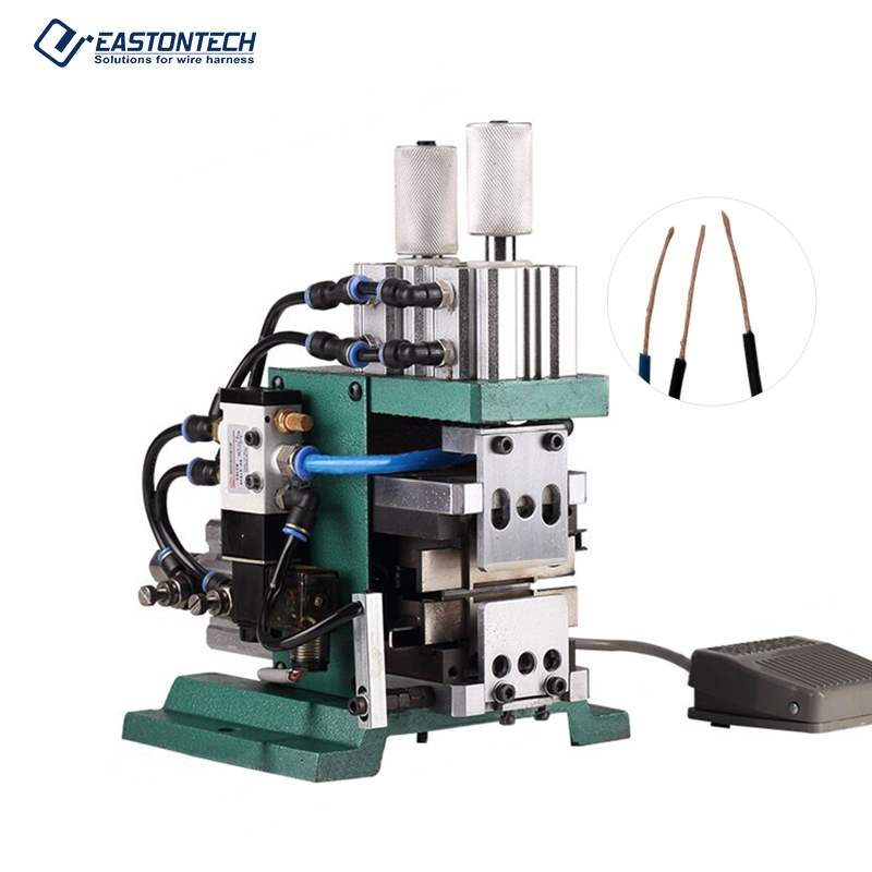 EW-10-3F многоядерный пневматическая машина для зачистки проводов для AWG16-AWG22 покрытый вязальной проволокой (с горячей и холодной водой лезвия)