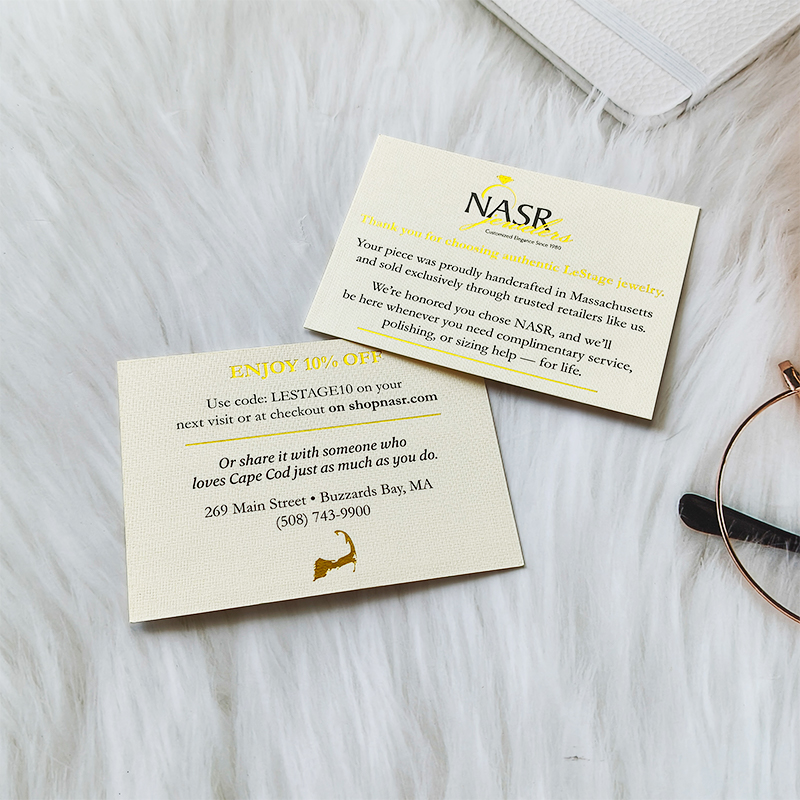 Business Card In Linen Paper
