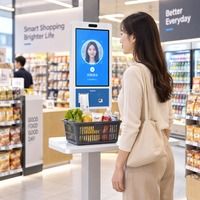 Caisse enregistreuse tactile capacitive à écran plat A12KT avec reconnaissance faciale pour point de vente en libre-service
