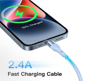 New Design 3FT 6FT 10FT 1M 2M 3M Silicone USB Fast <b>Charging</b> <b>Cable</b> for IPhone14 13 12 11 7 8 2A <b>Cable</b> Sync <b>Cable</b> - Product Image 4