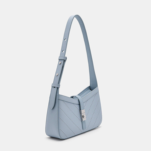 Luxury Women's Casual Messenger Lock Handbag <strong>Punching</strong> Pattern PU Shoulder <strong>Bags</strong> with Polyester Lining Underarm <strong>Bag</strong> Fashion Style - Product Image 3