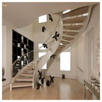Escalier droit et courbé Prima Fashion pour l'aménagement intérieur créatif des parcs et des immeubles de bureaux