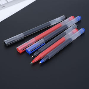 Commercio all'ingrosso personalizzabile 0.5mm penna Gel con Logo di stampa di grande capacità nero blu rosso carbonio cancelleria di plastica per la pubblicità - Product Image 1