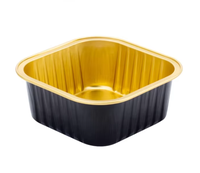 Récipient jetable en papier d'aluminium de 150ML moules à pizza plateau à tarte tasse de cuisson en feuille de Cupcake avec couvercles
