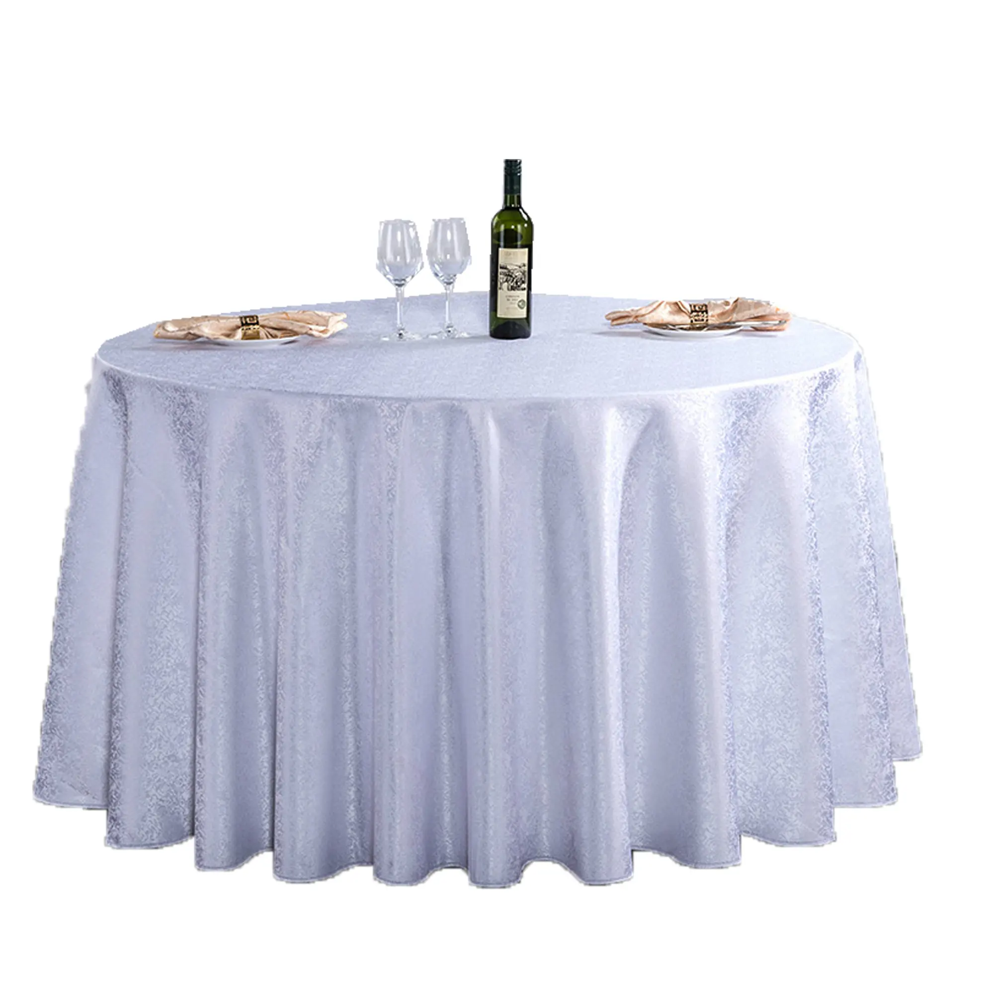 Classique décorations de table de mariage 132 ronde nappe en argent