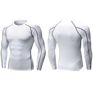 Men's Compression Base <b>Layer</b> Sports Long Sleeve T-Shirt with Spandex/Polyester Anti-Bacterial Eco-Friendly Features for Running - Product Image 6
