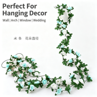 Guirlande de 45 têtes de roses artificielles en soie pour arche de mariage, décoration murale, panier suspendu, maison, balcon, jardin, fête, fond de scène