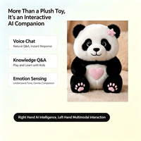 Peluche Panda d'Éveil Émotionnel IA Personnalisée avec Contrôle Vocal par Application et Fonctions d'Apprentissage
