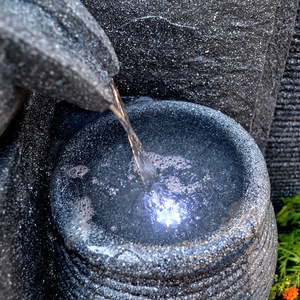 Fuente de agua Chunshan para jardín exterior con plantas y pecera, 110-230V, cascada decorativa, adorno paisajístico - Product Image 2