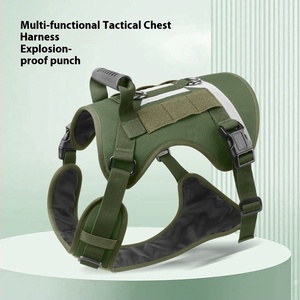 Imbracatura per animali domestici in stile tattico e guinzaglio sul petto multifunzionale per cani da compagnia petto e schiena - Product Image 2