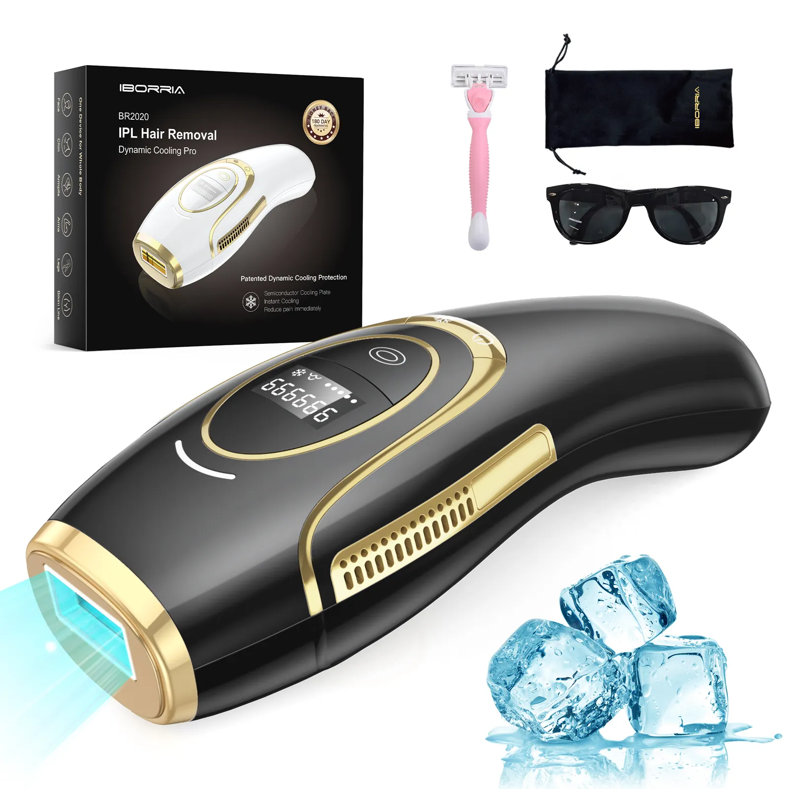 Dispositivo de remoção de pelos a laser ipl, mais novo aparelho de cuidados com a beleza, rejuvenescimento da pele, feminino e masculino