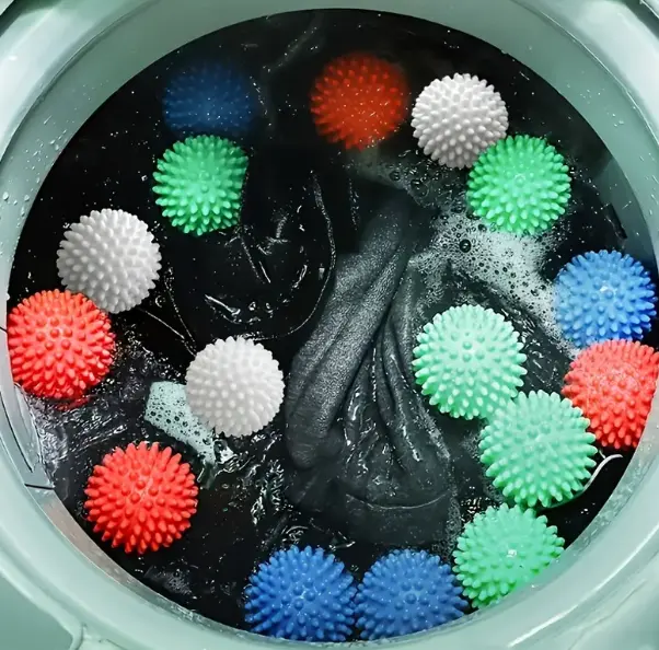 2023 RTS PVC wiederverwendbare Wäscheballe Waschstoff-Weichmacher-Balle für Zuhause Kleidung Reinigung Waschanzubehör