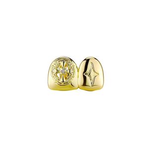 Grillz double <span class=keywords><strong>dent</strong></span> <span class=keywords><strong>en</strong></span> cuivre gravé CZ, style Hip Hop, sur mesure, haute précision, pour homme, bijoux raffinés pour rappeur, vente <span class=keywords><strong>en</strong></span> gros - Product Image 4