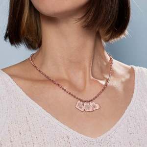 Collier Pendentif Fleur de Naissance Personnalisé en Acier Inoxydable avec Chaîne à Perles Rondes, Meilleur Charme Cœur Fait Main pour Cadeau d'<span class=keywords><strong>Anniversaire</strong></span> d'Amitié - Product Image 6