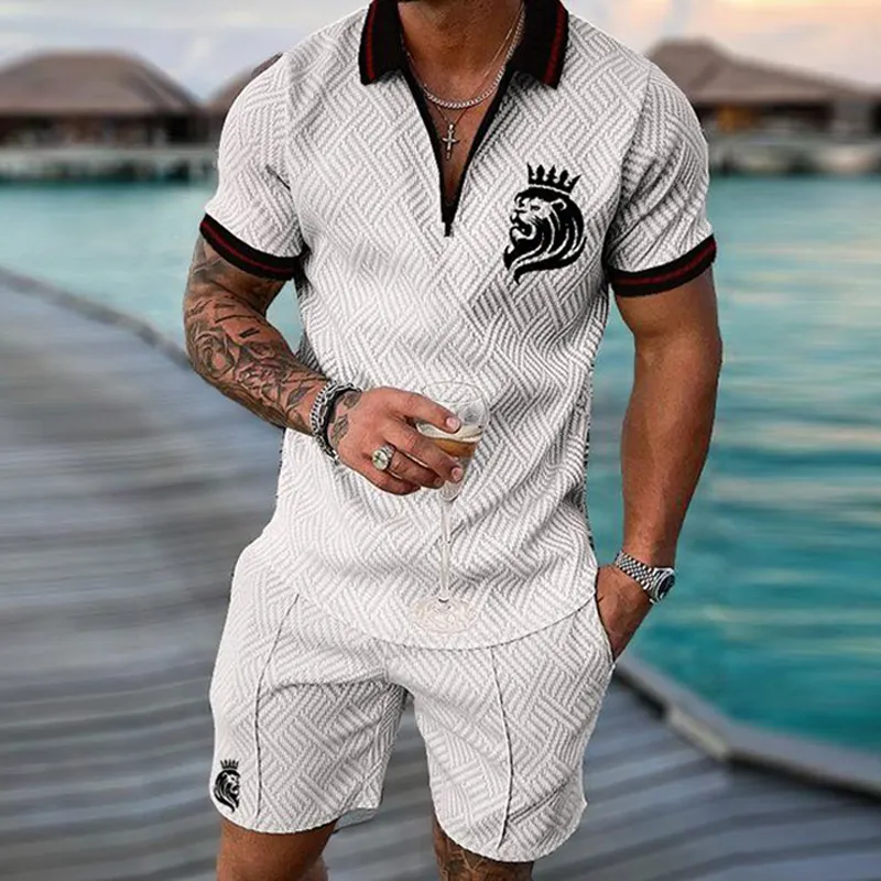 Custom germany mens short summer track suit sets branded sport men's tracksuit cotton baggy track suits for men