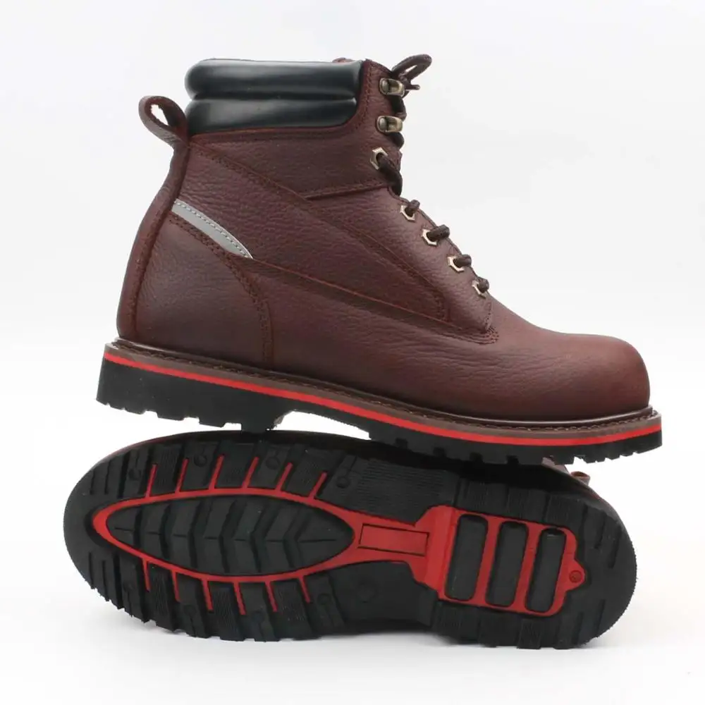 卸売業ヌバックレザーグッドイヤーエンジニアリング溶接ゴム鋼つま先ユニセックス作業安全靴ブーツ