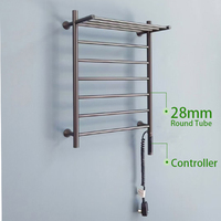 Calentador de Baño con Tubo Redondo de 28mm, Toallero Eléctrico con Interruptor, Controlador Termostático con WiFi y Diseño Graffiti