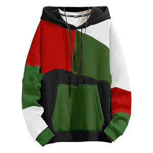 Sudadera con capucha para hombre con forro polar y retazos gruesos para otoño e invierno, sudadera cálida, Chaqueta de algodón - Product Image 3