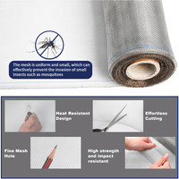 Moustiquaire en acier inoxydable tissée à mailles carrées, filet anti-insectes à haute surface ouverte pour fenêtre