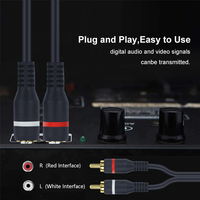 Câble adaptateur répartiteur coaxial RCA en Y bidirectionnel 1 RCA mâle vers 2 RCA mâles, gaine tressée en PVC, nickelé, pour haut-parleur stéréo HDTV