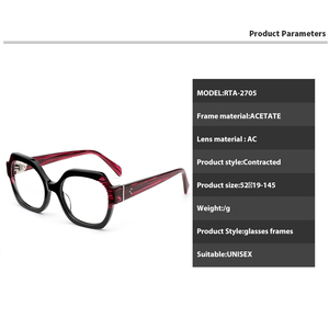 High-end Multicolor Splicing Board Acetate <strong>Glasses</strong> Frame <strong>Fashionable</strong> Handmade Optical Eyewear Optical Spectacles - Product Image 5