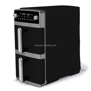 Aoja thương mại 12L Giỏ kép Nồi chiên không khí-1230W mỗi ngăn kéo, Hẹn giờ độc lập & <span class=keywords><strong>Temp</strong></span>, nồi chiên không khí công suất lớn ngăn xếp đôi - Product Image 6