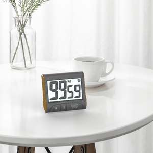 Temporizador de cocina con pantalla LCD grande de alta calidad, Mini alarma cuadrada de Cuenta regresiva magnética de plástico electrónico personalizada para cocinar OEM - Product Image 1