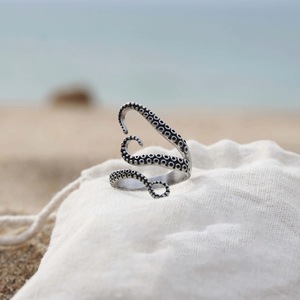Anillo de Pulpo de Plata Antigua, Joyería Unisex de Estilo Gótico, Accesorio de Moda con Forma de Animal - Product Image 3