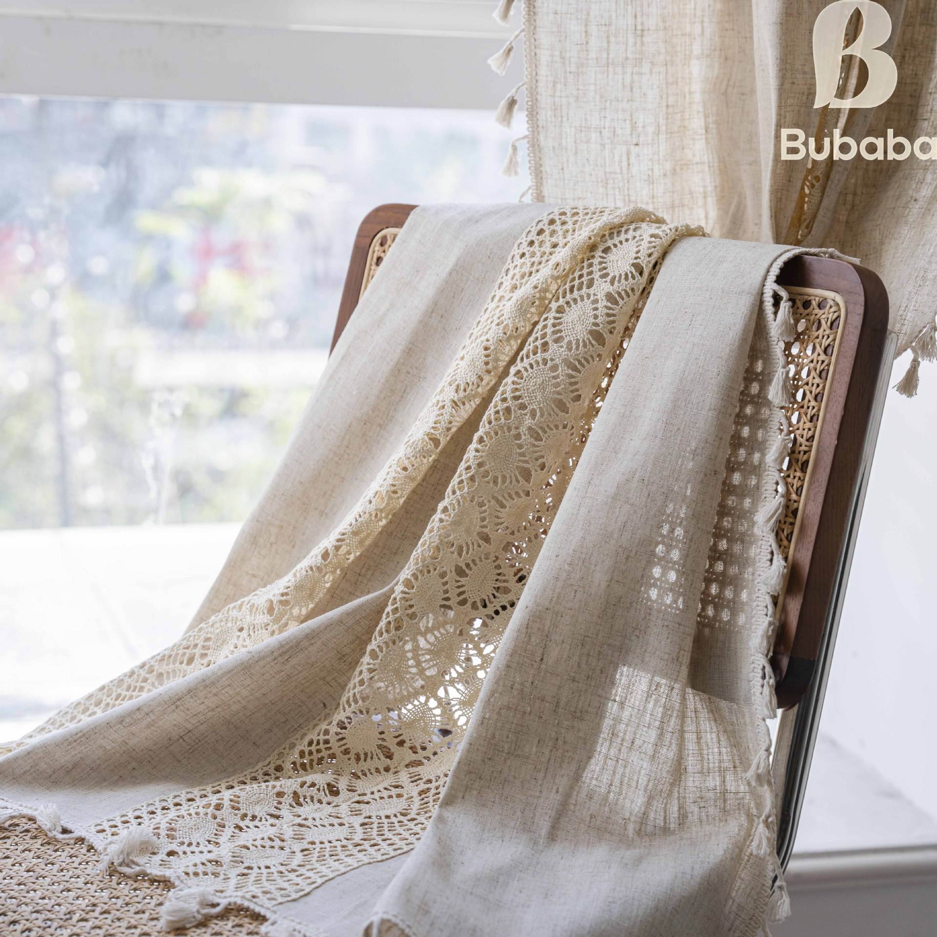 crochet à pois en chanvre polyester