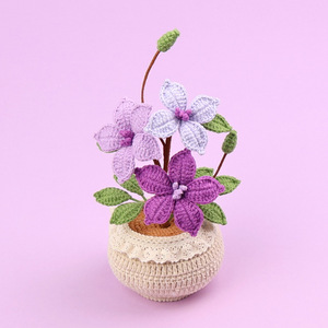 Bouquet de fleurs en fil tissé Cheifferite fait main, fini et prêt à offrir, cadeau de vacances pour les enseignants et les camarades de classe - Product Image 3