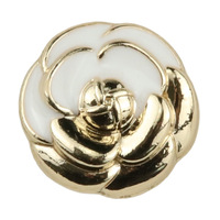 Kancing Bunga Mawar 11MM hingga 20MM Berwarna Emas Perak Kancing Logam Vintage untuk Pakaian Kancing Jahit Logam