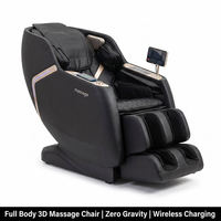 Fauteuil de massage électrique LEMESY 4D corps entier, zéro gravité, trajectoire SL, fauteuil inclinable de luxe avec commande vocale IA pour la maison