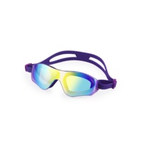 Masque de natation pour adultes et jeunes, avec lentilles à large vision, revêtement miroir, anti-buée, protection UV, étanche, nouveau design