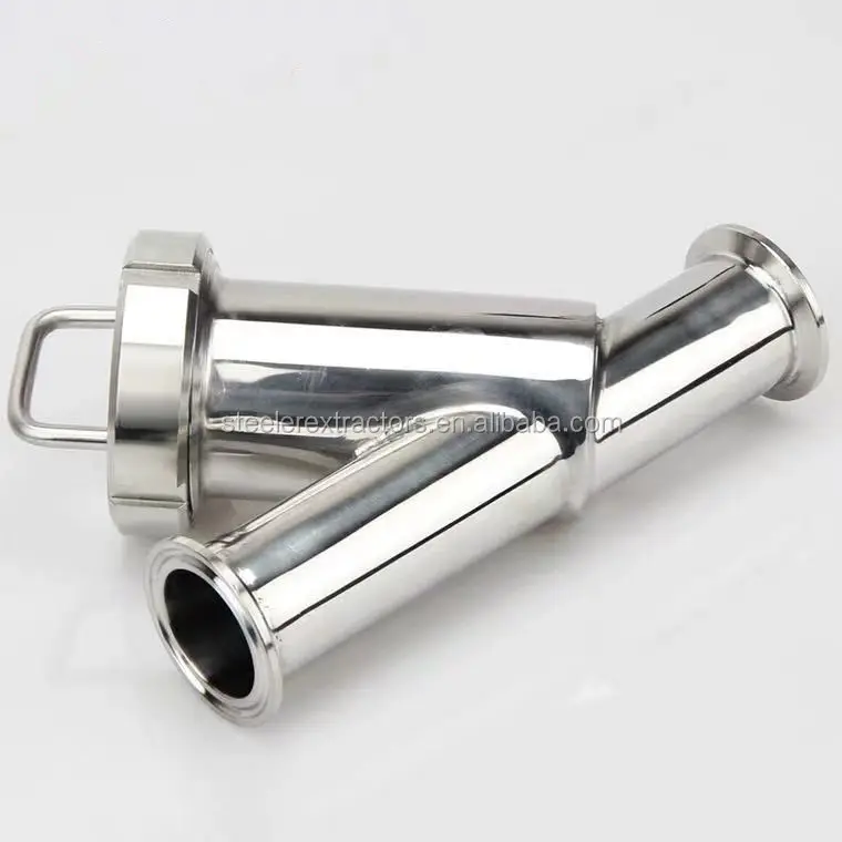 Sanitary triclamp Filter Stainless Steel Clamp Y type Filter Pipe Fittings