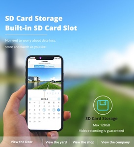 OEM CCTV <span class=keywords><strong>Camera</strong></span> năng lượng mặt trời Powered an ninh camhipro 4MP ống kính kép không dây ngoài trời tầm nhìn ban đêm WIFI 4 gam Sim Thẻ năng lượng mặt trời máy ảnh - Product Image 2