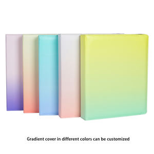 पु 3.5-इंच फोटो एल्बम 4 बैग एल्बम रिंग बिंदर शैली फ़ोल्डर चमड़े के ग्रेडिएंट रंग व्यापार कार्ड संग्रह फोटो कार्ड - Product Image 2