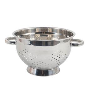 Strainer with Handle, <b>Dishwasher</b> Safe, Solid Base Mirror Polishing Self-draining Kitchen Colander - Product Image 1