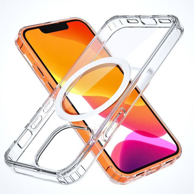 Creative Crystal Clear Magnetic Camera Protective 14 13 Pro Max Phone Case For i Phone 12 Pro Max